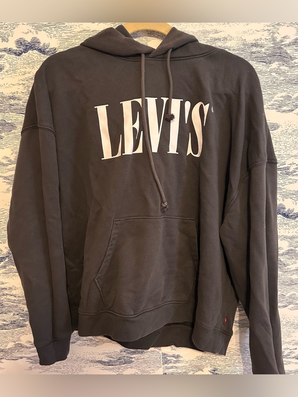 Levi's Black Pullover Hoodie with White Logo
